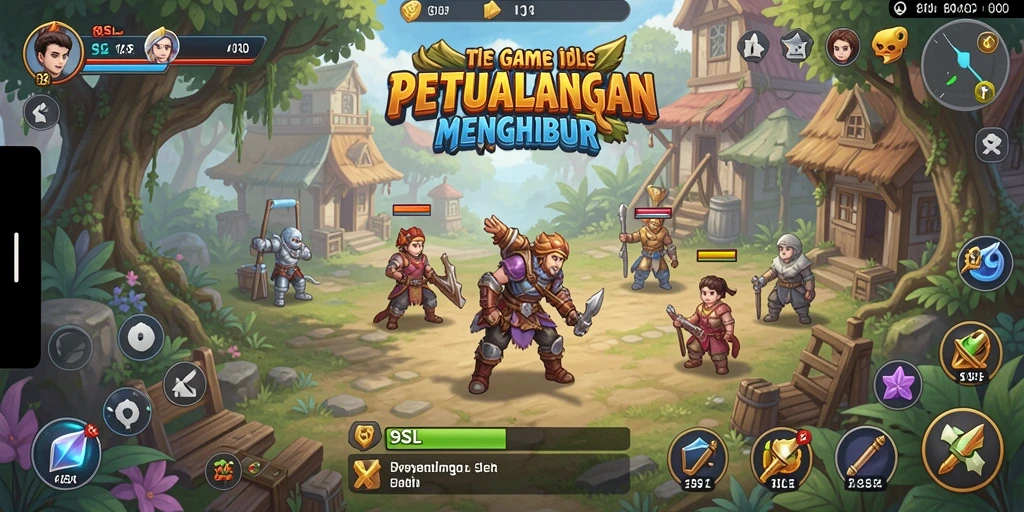 Tampilan gameplay 9SL yang menarik dalam suasana Idle.