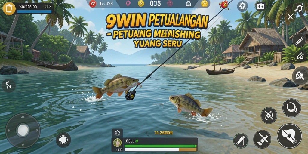 Gameplay seru 9WIN dengan momen memancing yang mendebarkan.