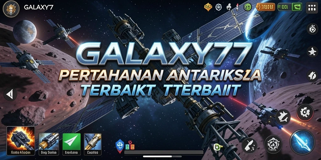 Tampilan gameplay menakjubkan dari GALAXY77 dalam aksi Tower Defense.