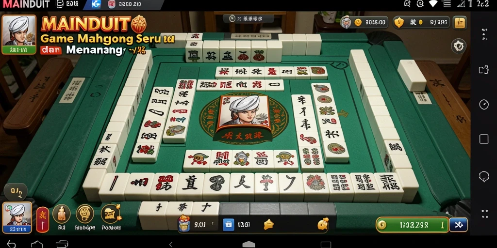 Screenshot gameplay MAINDUIT yang menampilkan keseruan permainan Mahjong.