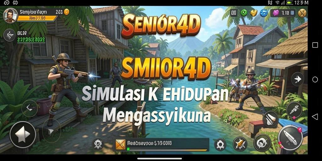 Tampilan gameplay menarik dari SENIOR4D yang menyajikan simulasi kehidupan.