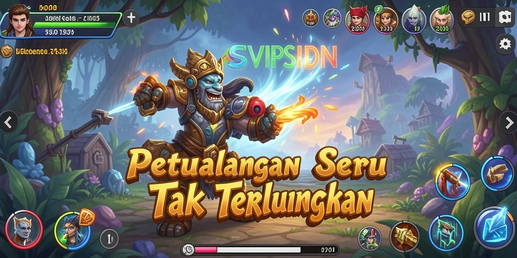Gameplay petualangan SVIPSIDN yang penuh tantangan dan keindahan.
