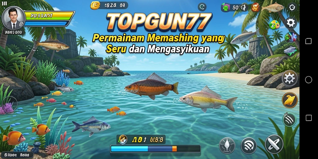 Tampilan gameplay TOPGUN77 yang menarik dan menawan.